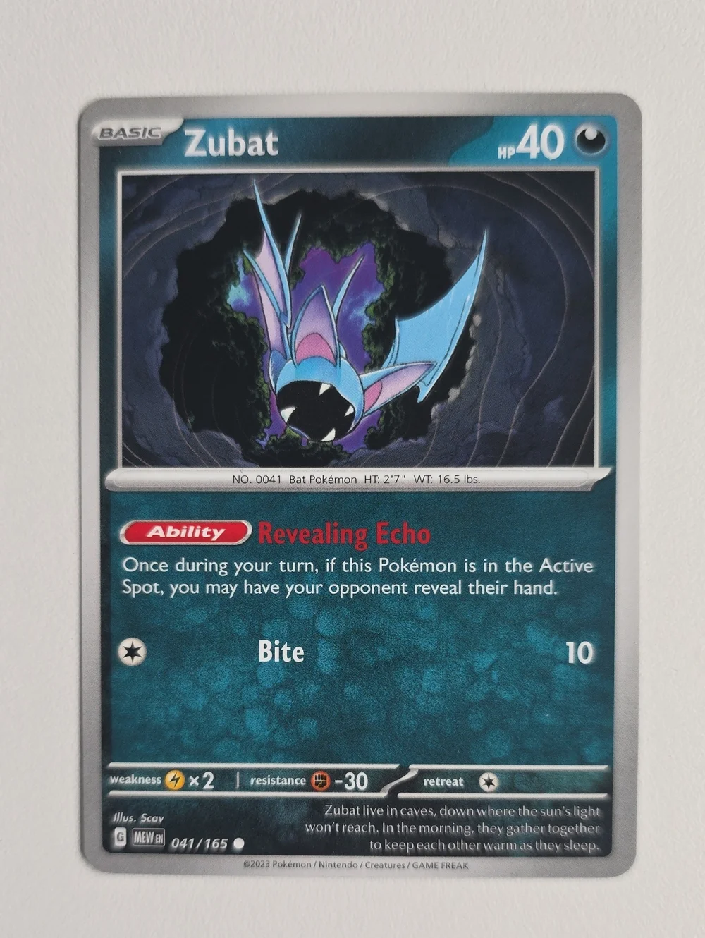 Pokemon Zubat And Golbat Card